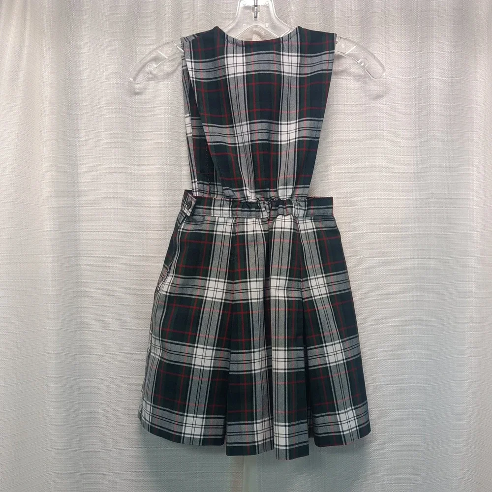 Royal Park Uniforms Girls Plaid Jumper Dress Green Red Tartan School Uniform USA